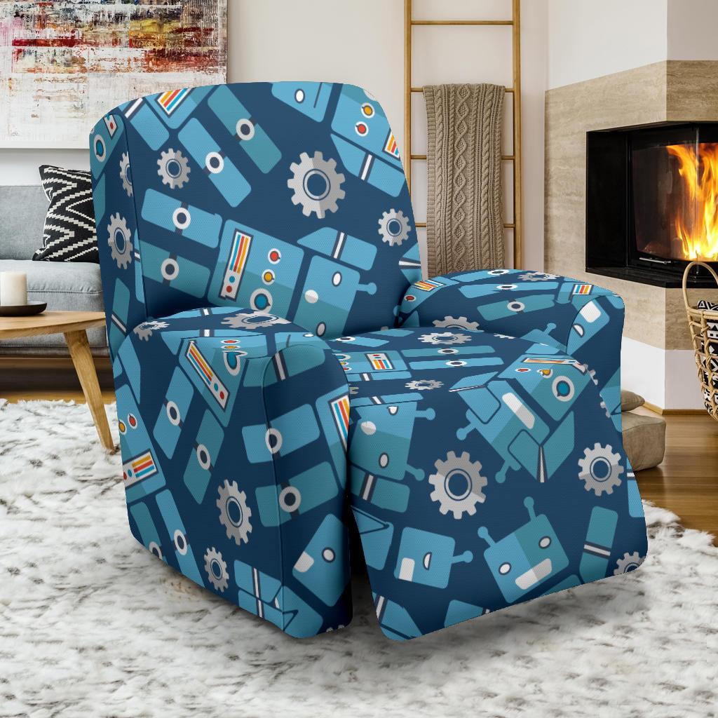 Robot Cyborg Pattern Print Recliner Cover-grizzshop