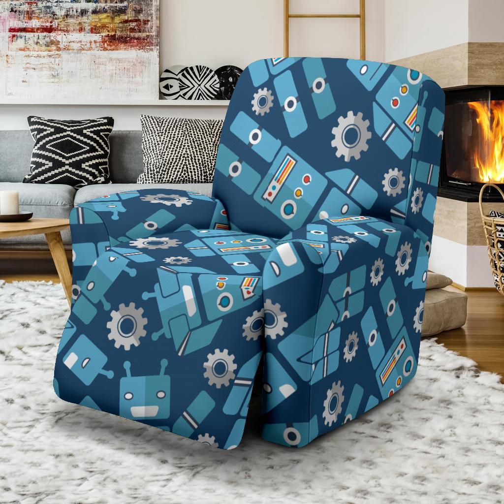 Robot Cyborg Pattern Print Recliner Cover-grizzshop