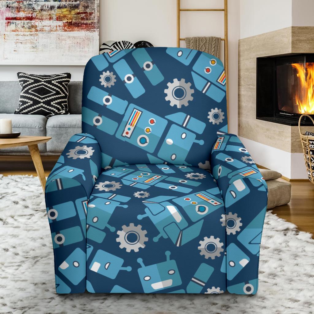 Robot Cyborg Pattern Print Recliner Cover-grizzshop