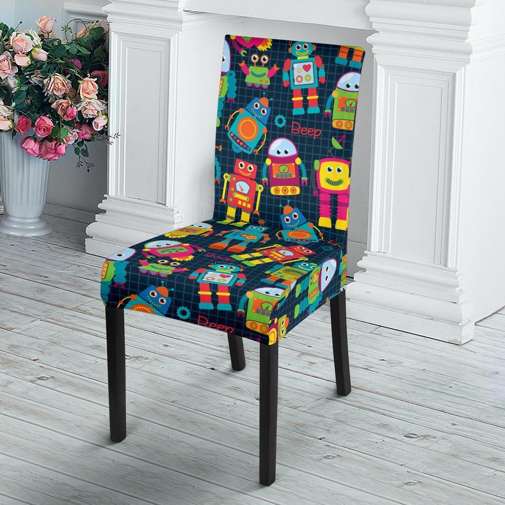 Robot Cyborg Print Pattern Chair Cover-grizzshop