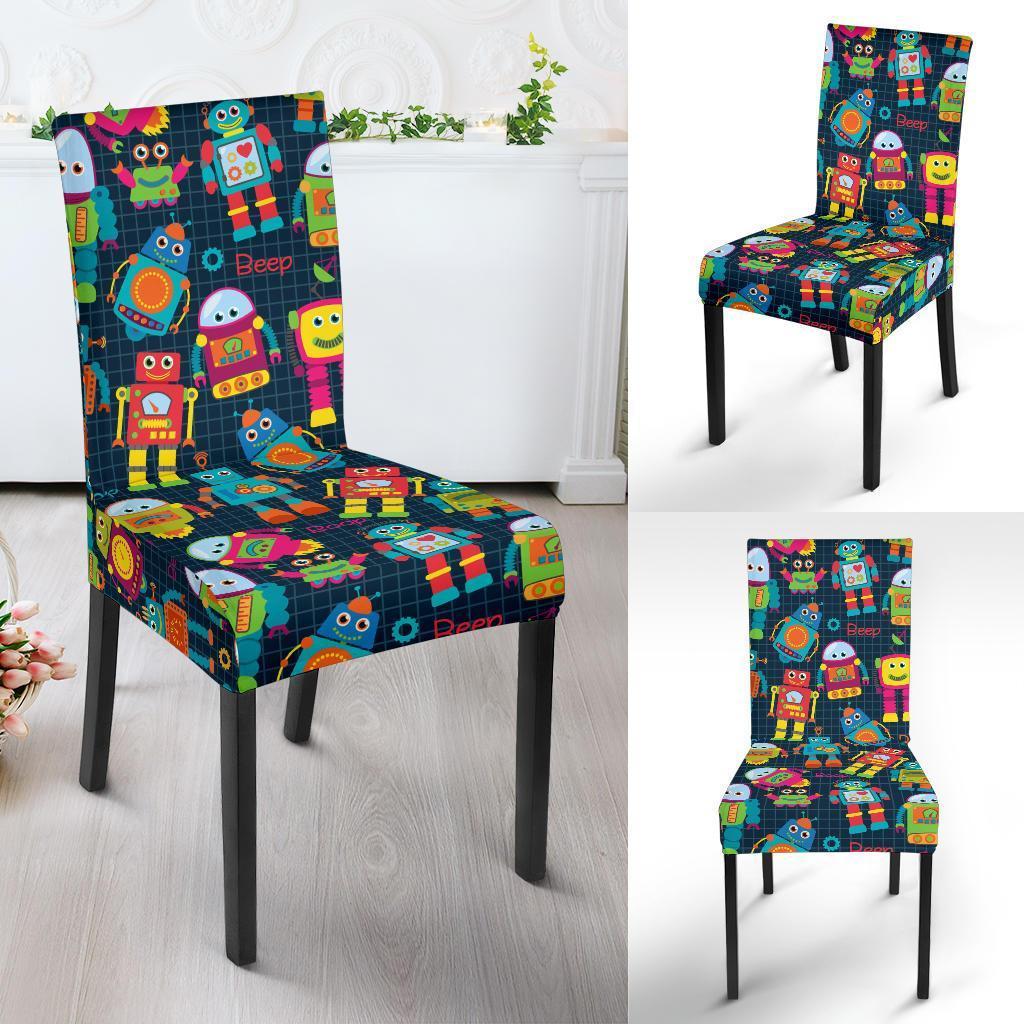 Robot Cyborg Print Pattern Chair Cover-grizzshop