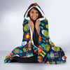 Robot Cyborg Print Pattern Hooded Blanket-grizzshop