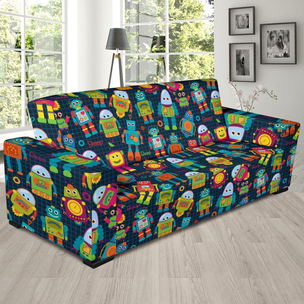 Robot Cyborg Print Pattern Sofa Covers-grizzshop