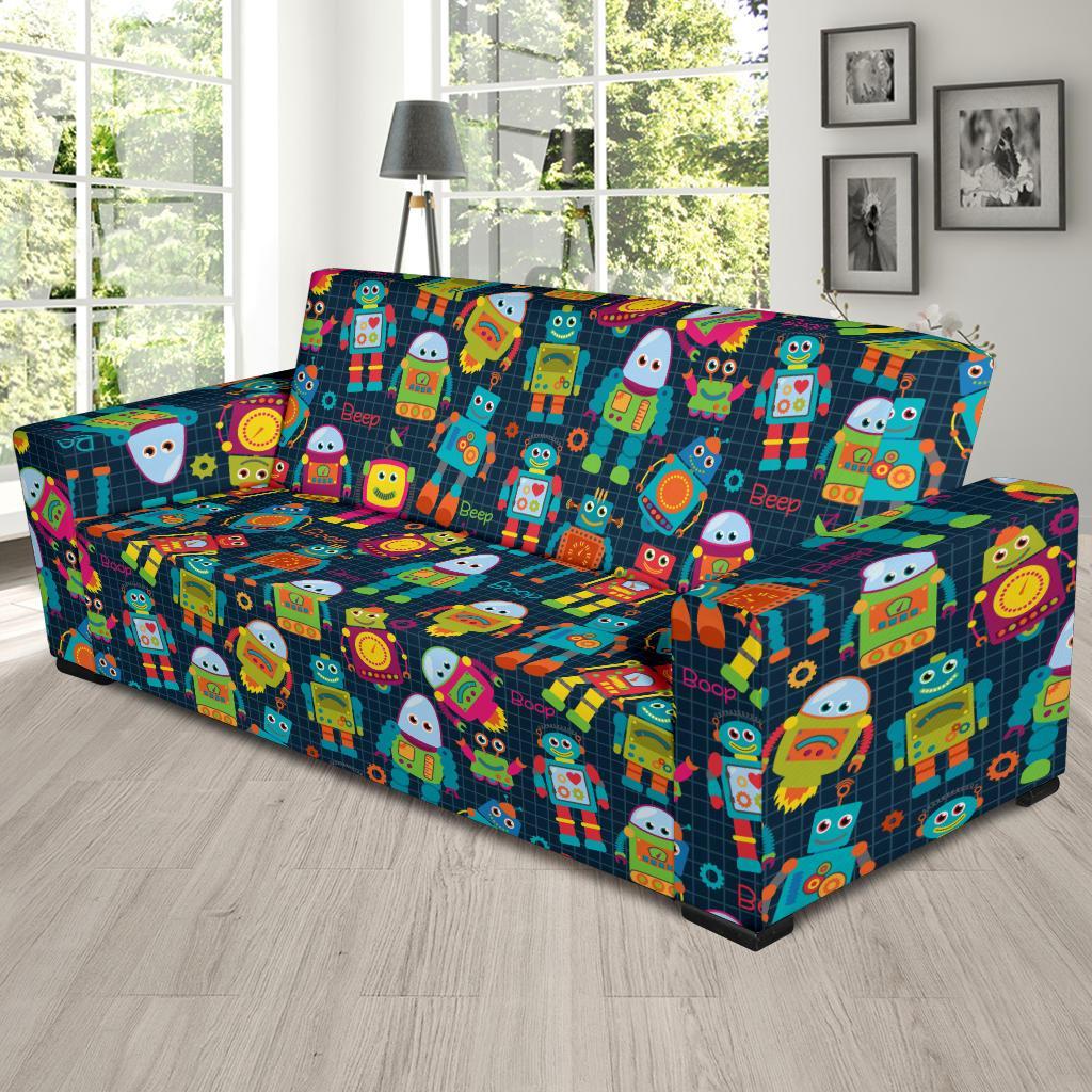 Robot Cyborg Print Pattern Sofa Covers-grizzshop