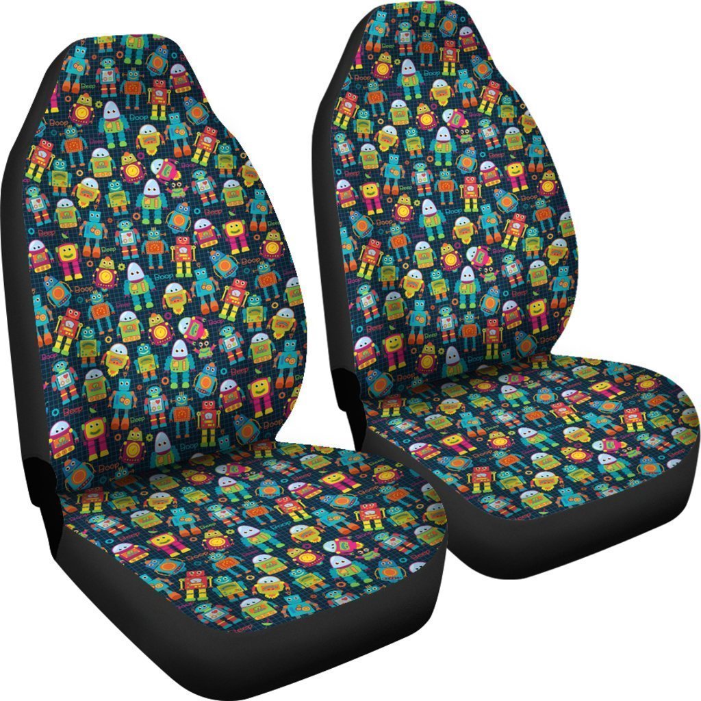 Robot Cyborg Print Pattern Universal Fit Car Seat Cover-grizzshop