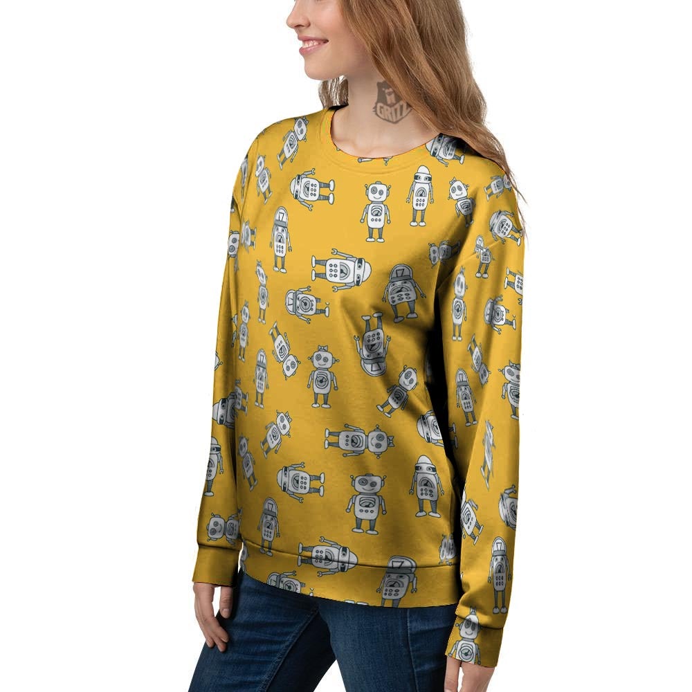 Robot Servant Print Pattern Women's Sweatshirt-grizzshop