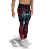 Robotic Skull Print Men's Leggings-grizzshop