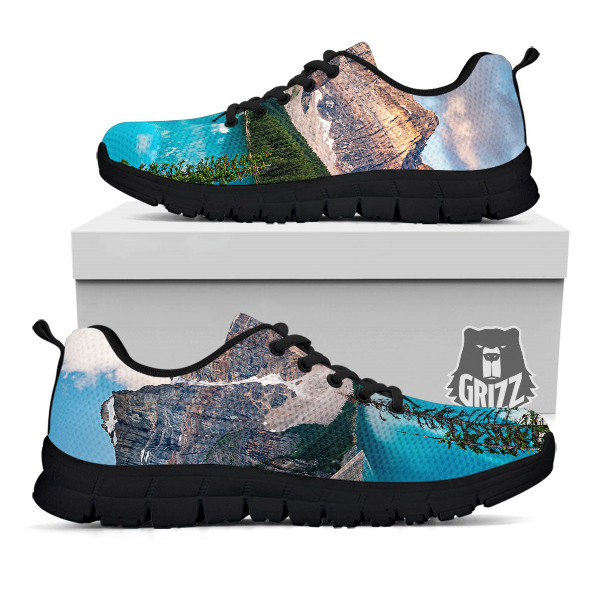 Rocky Mountain Print Black Sneaker-grizzshop