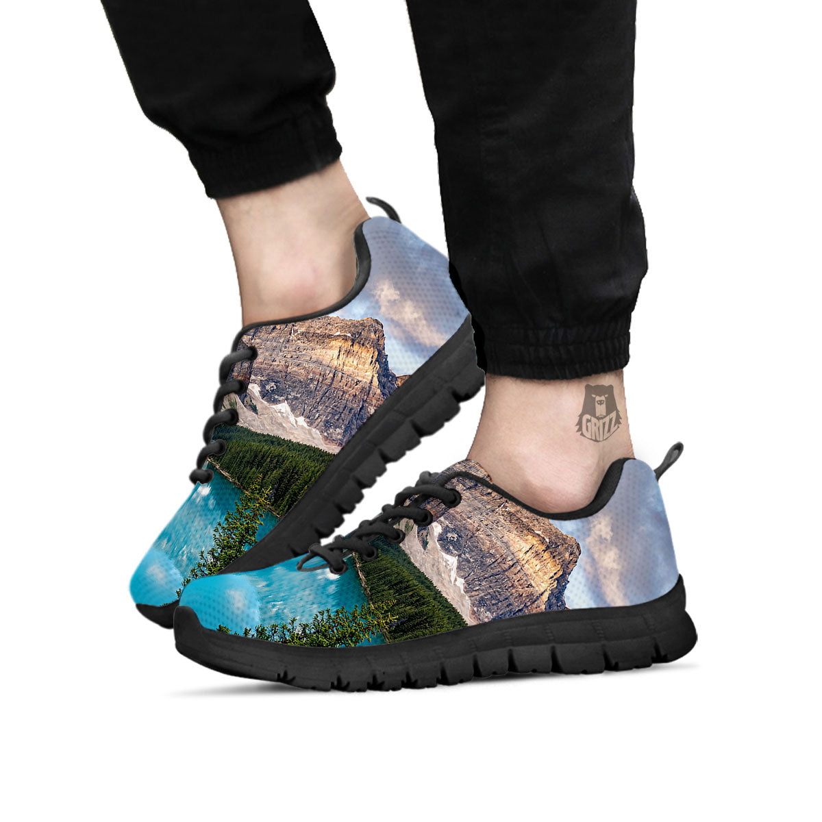 Rocky Mountain Print Black Sneaker-grizzshop