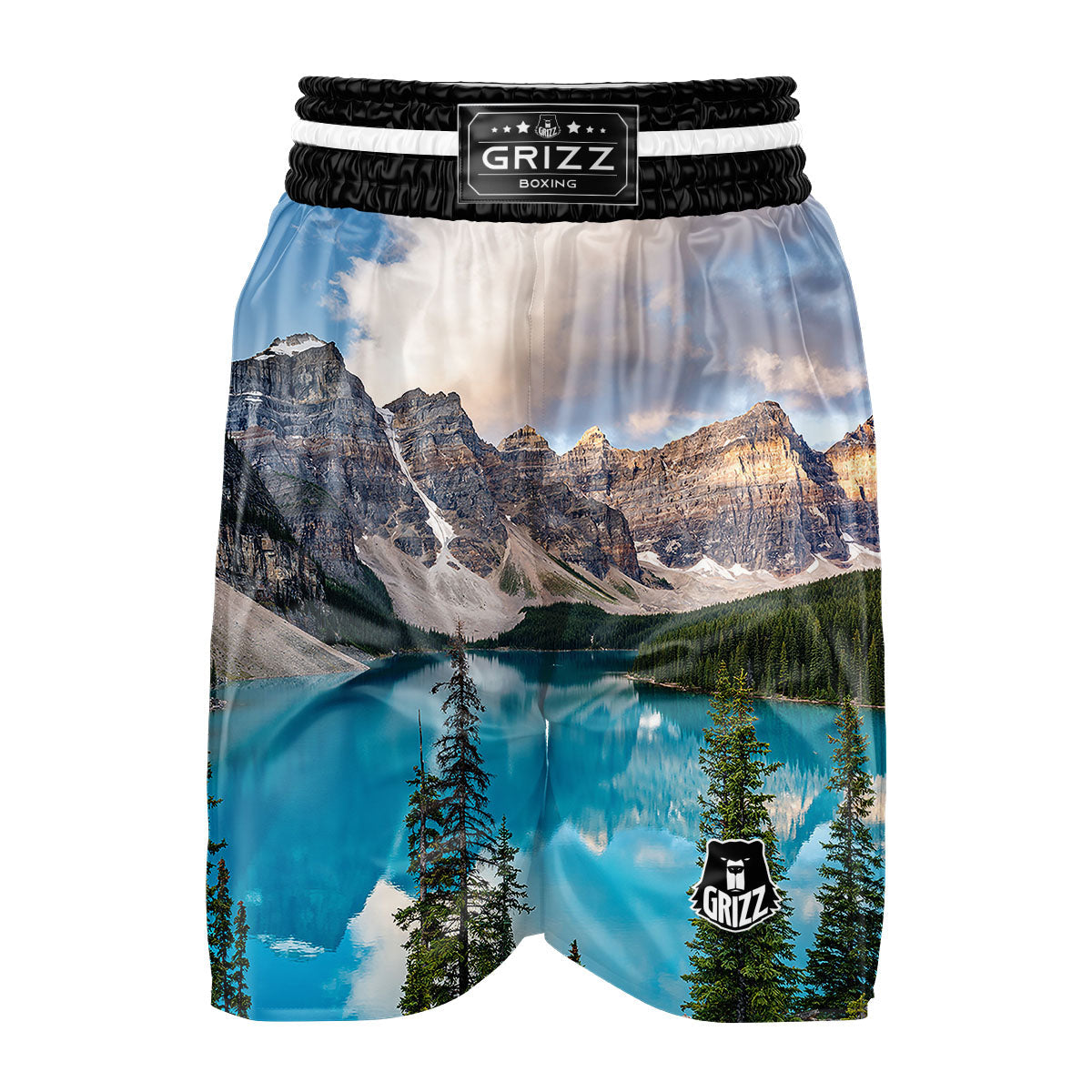 Rocky Mountain Print Boxing Shorts-grizzshop