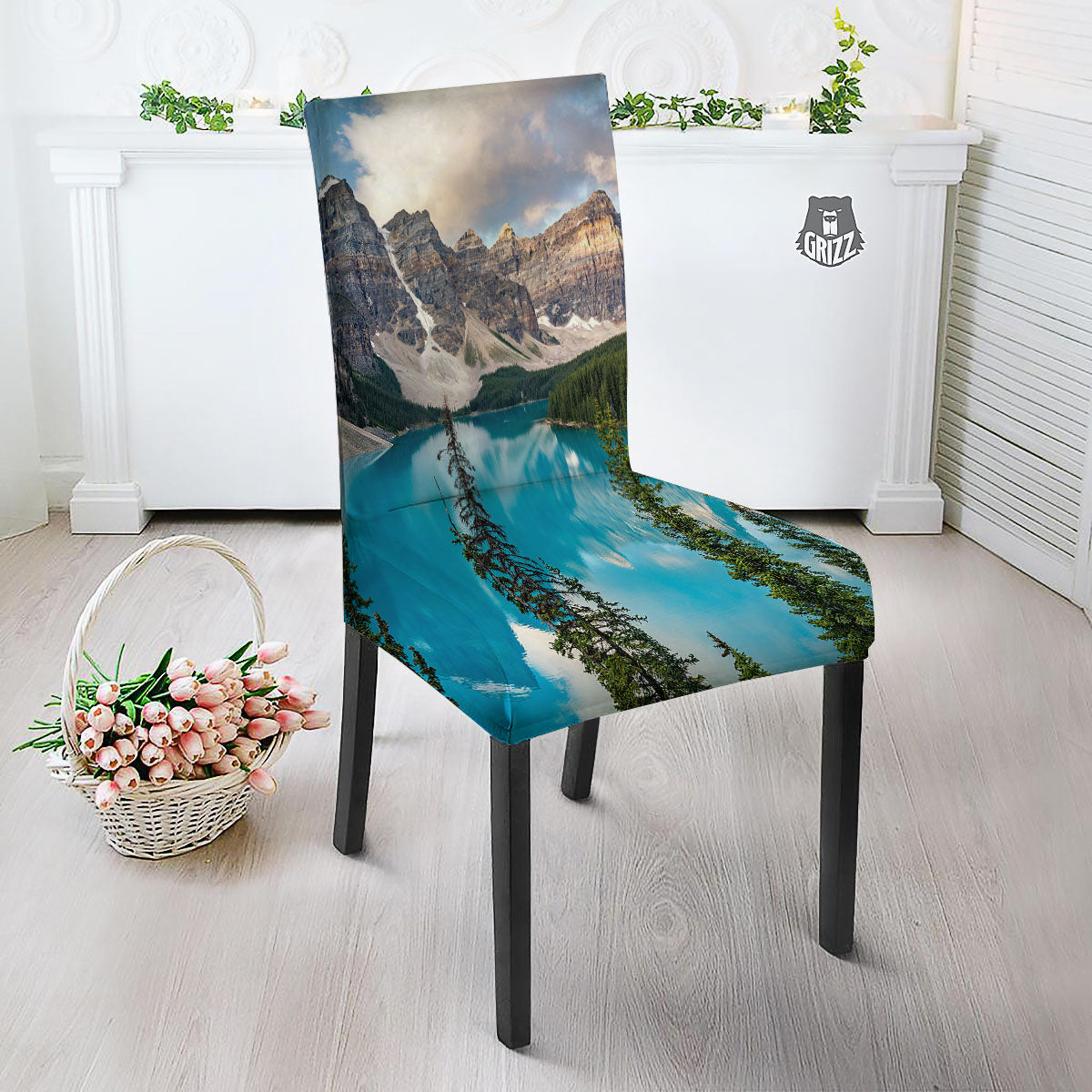 Rocky Mountain Print Dining Chair Slipcover-grizzshop