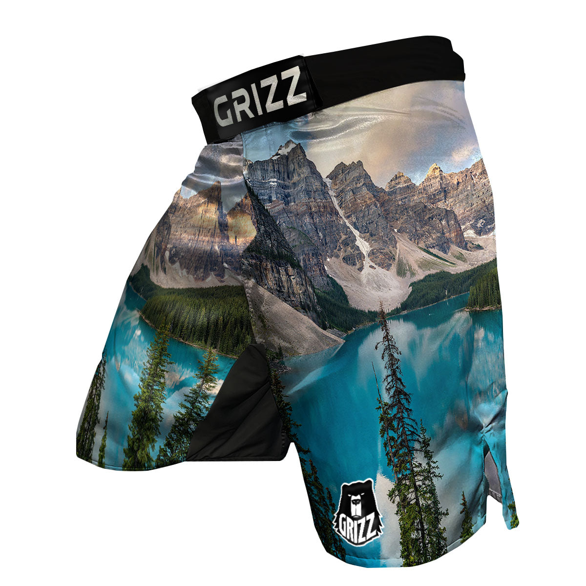Rocky Mountain Print MMA Shorts-grizzshop