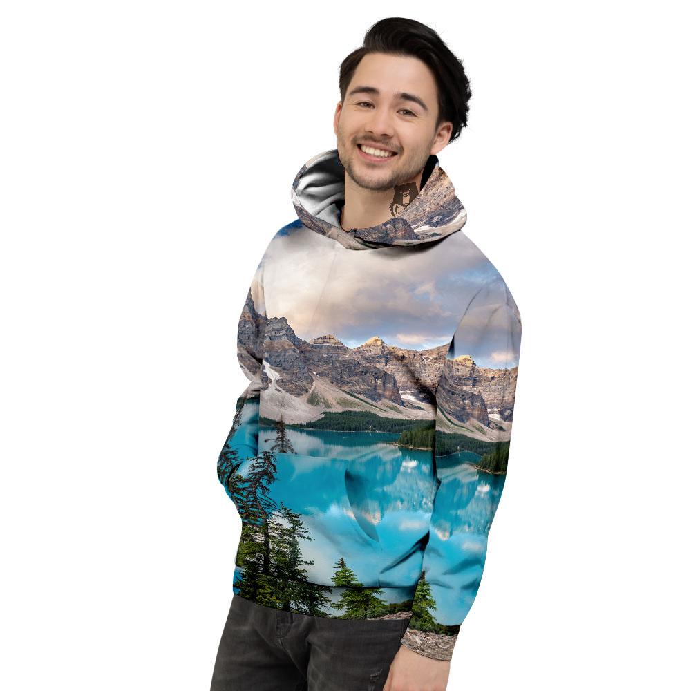 Rocky Mountain Print Men's Hoodie-grizzshop