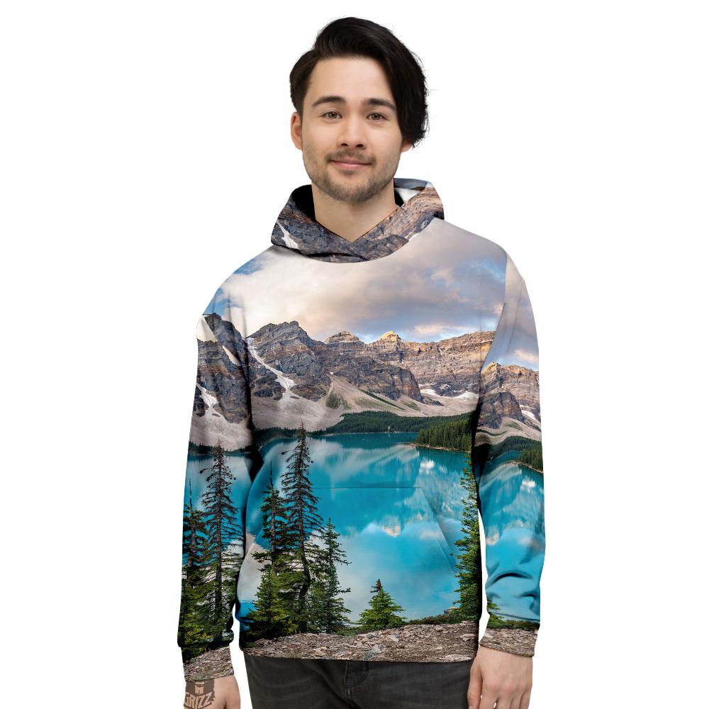 Rocky Mountain Print Men's Hoodie-grizzshop
