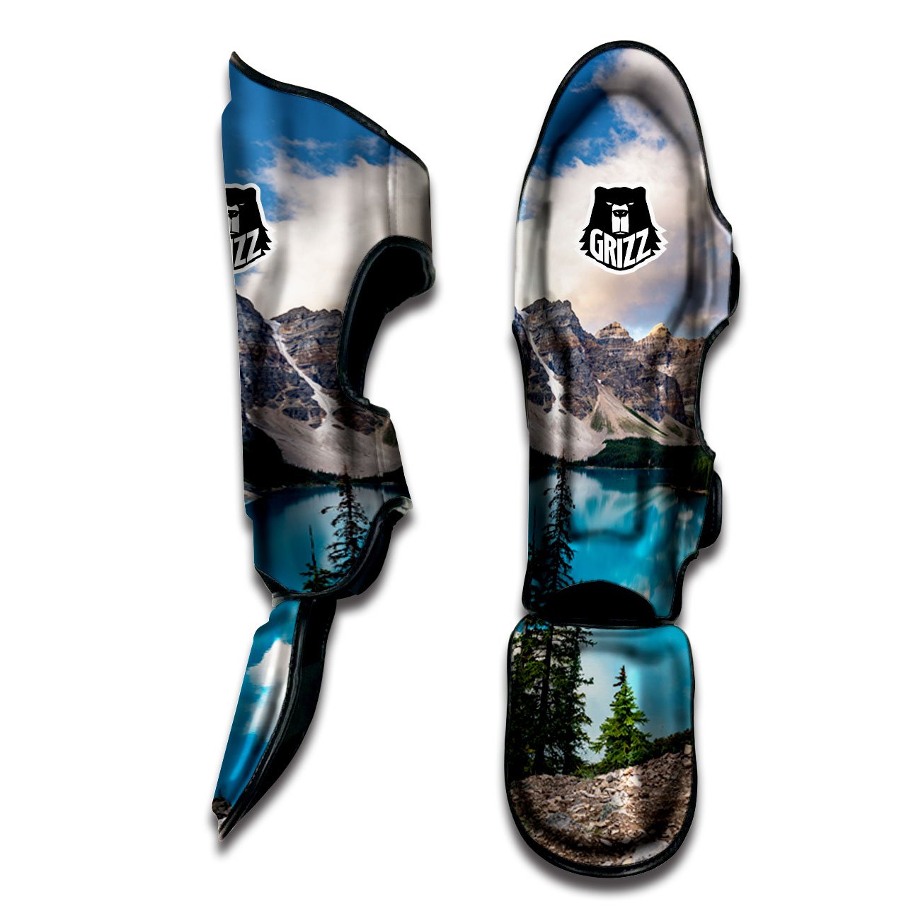 Rocky Mountain Print Muay Thai Shin Guards-grizzshop