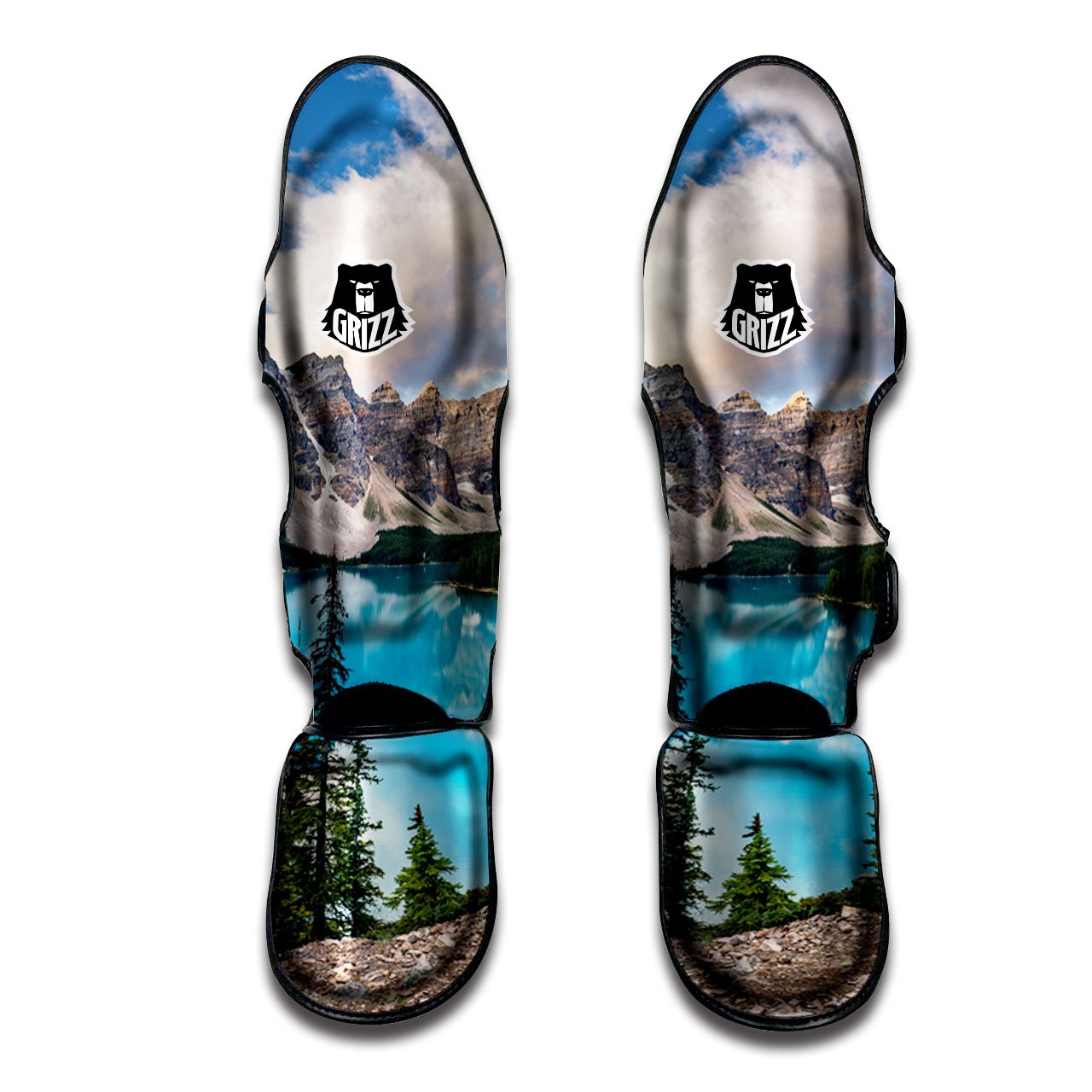 Rocky Mountain Print Muay Thai Shin Guards-grizzshop
