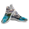 Rocky Mountain Print White Athletic Shoes-grizzshop