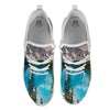 Rocky Mountain Print White Athletic Shoes-grizzshop