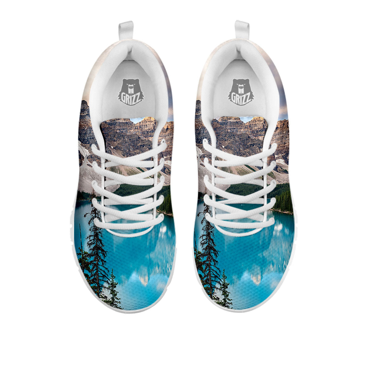Rocky Mountain Print White Sneaker-grizzshop