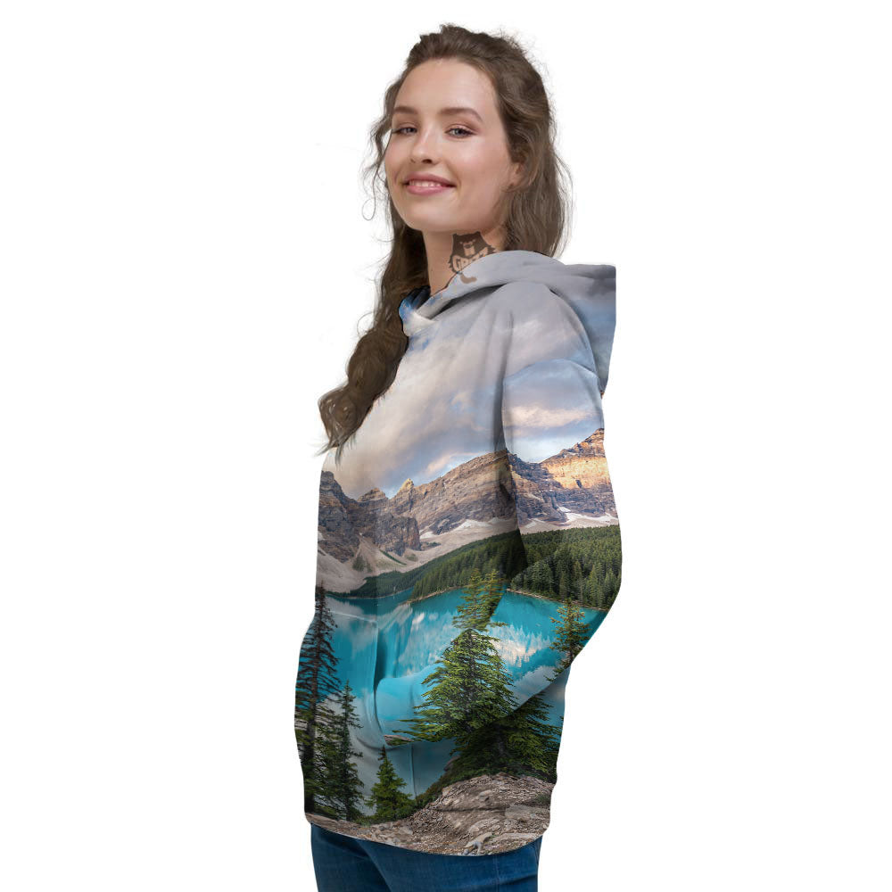 Rocky Mountain Print Women's Hoodie-grizzshop