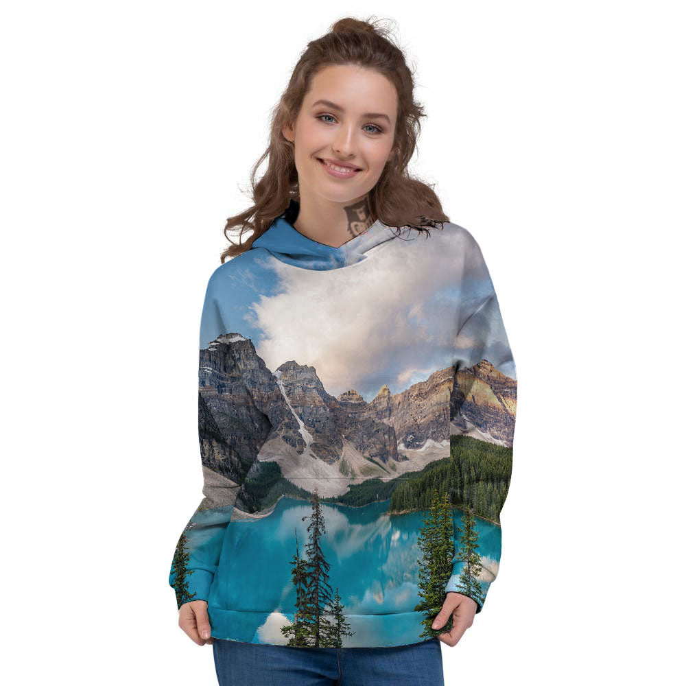 Rocky Mountain Print Women's Hoodie-grizzshop