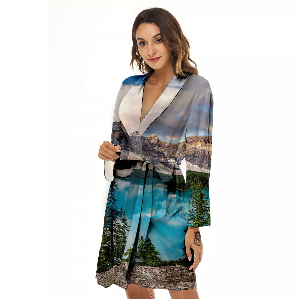 Rocky Mountain Print Women's Robe-grizzshop