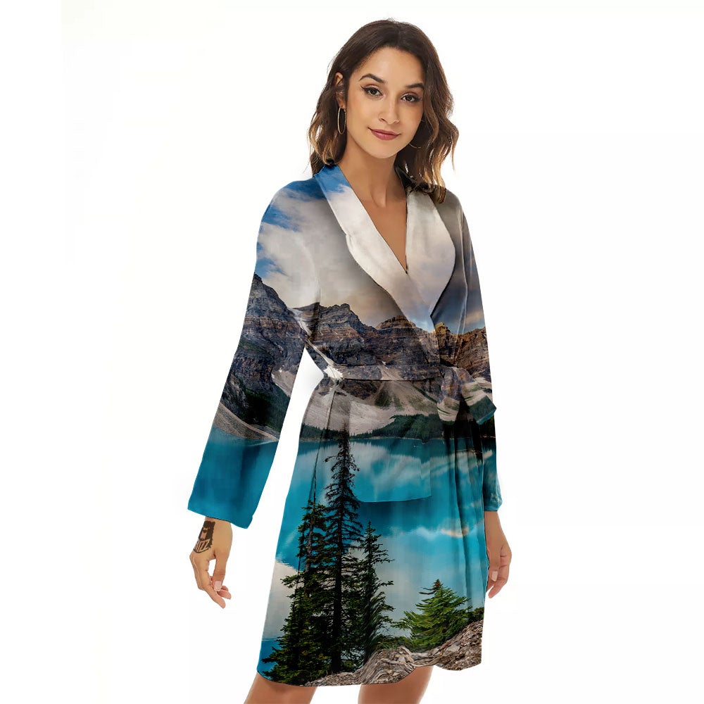 Rocky Mountain Print Women's Robe-grizzshop