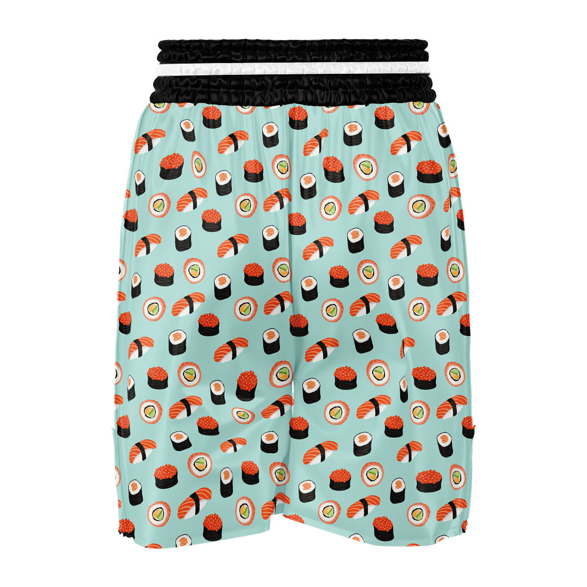 Rolls And Japanese Sushi Print Pattern Boxing Shorts-grizzshop