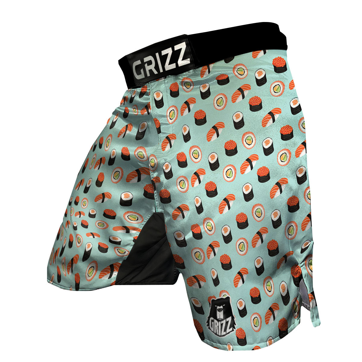 Rolls And Japanese Sushi Print Pattern MMA Shorts-grizzshop