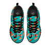 Rolls And Salmon Sushi Print Pattern Black Sneaker-grizzshop