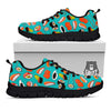 Rolls And Salmon Sushi Print Pattern Black Sneaker-grizzshop