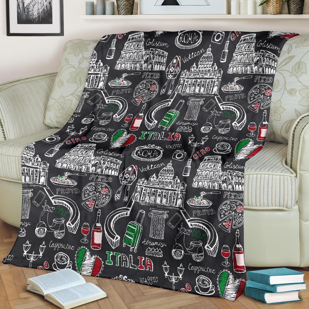 Rome Italy Pattern Print Blanket-grizzshop