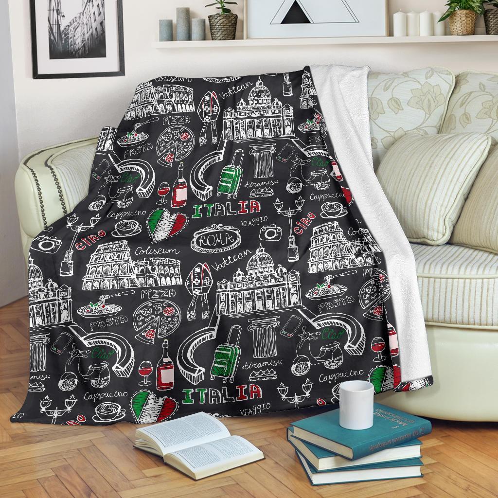 Rome Italy Pattern Print Blanket-grizzshop