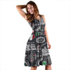 Rome Italy Pattern Print Dress-grizzshop