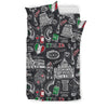 Rome Italy Pattern Print Duvet Cover Bedding Set-grizzshop