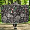 Rome Italy Pattern Print Hooded Blanket-grizzshop