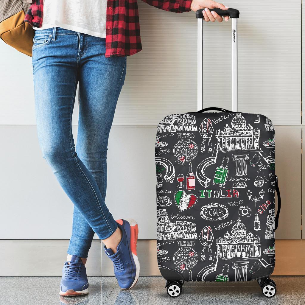 Rome Italy Pattern Print Luggage Cover Protector-grizzshop