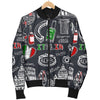 Rome Italy Pattern Print Men's Bomber Jacket-grizzshop