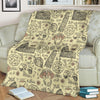 Rome Pattern Print Blanket-grizzshop