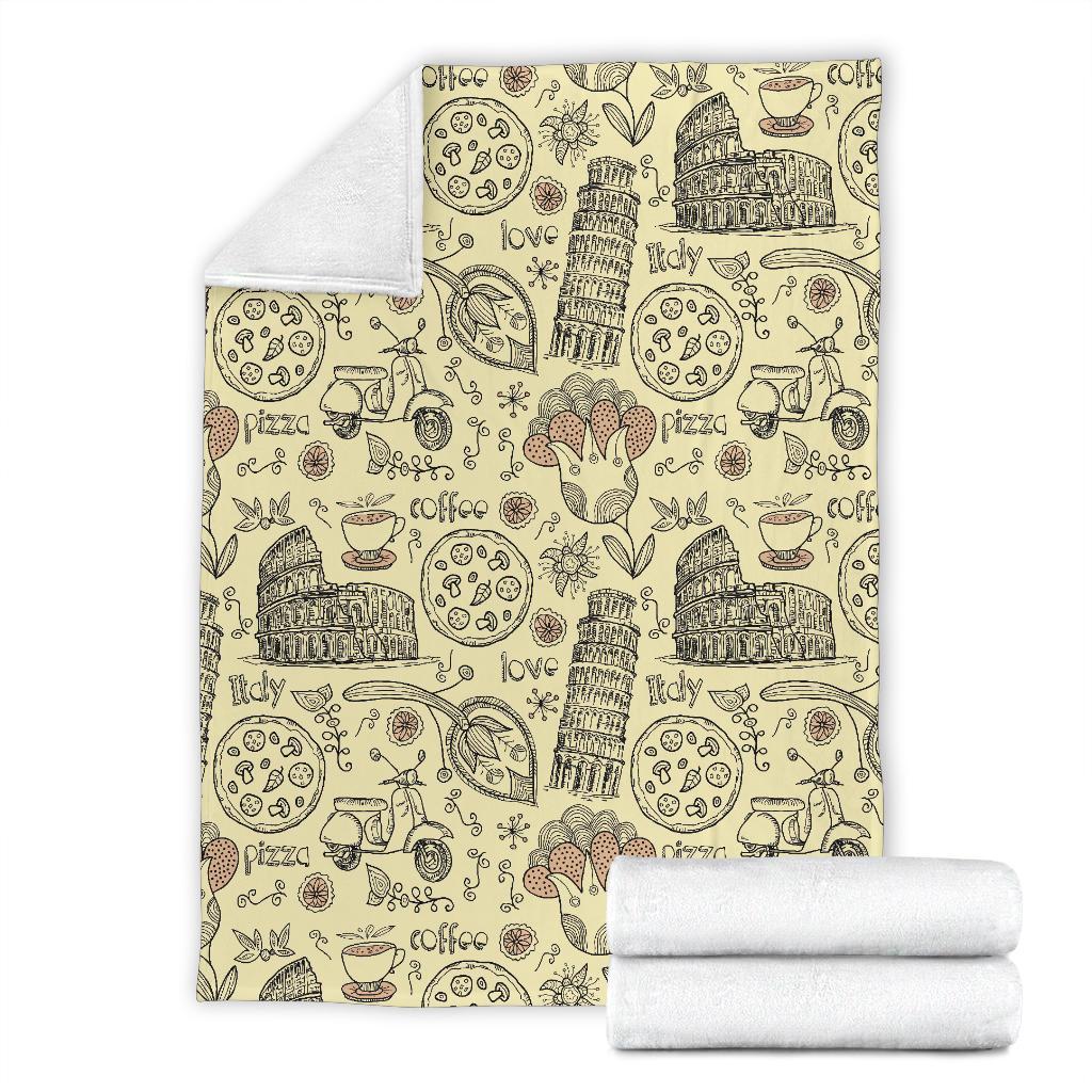 Rome Pattern Print Blanket-grizzshop