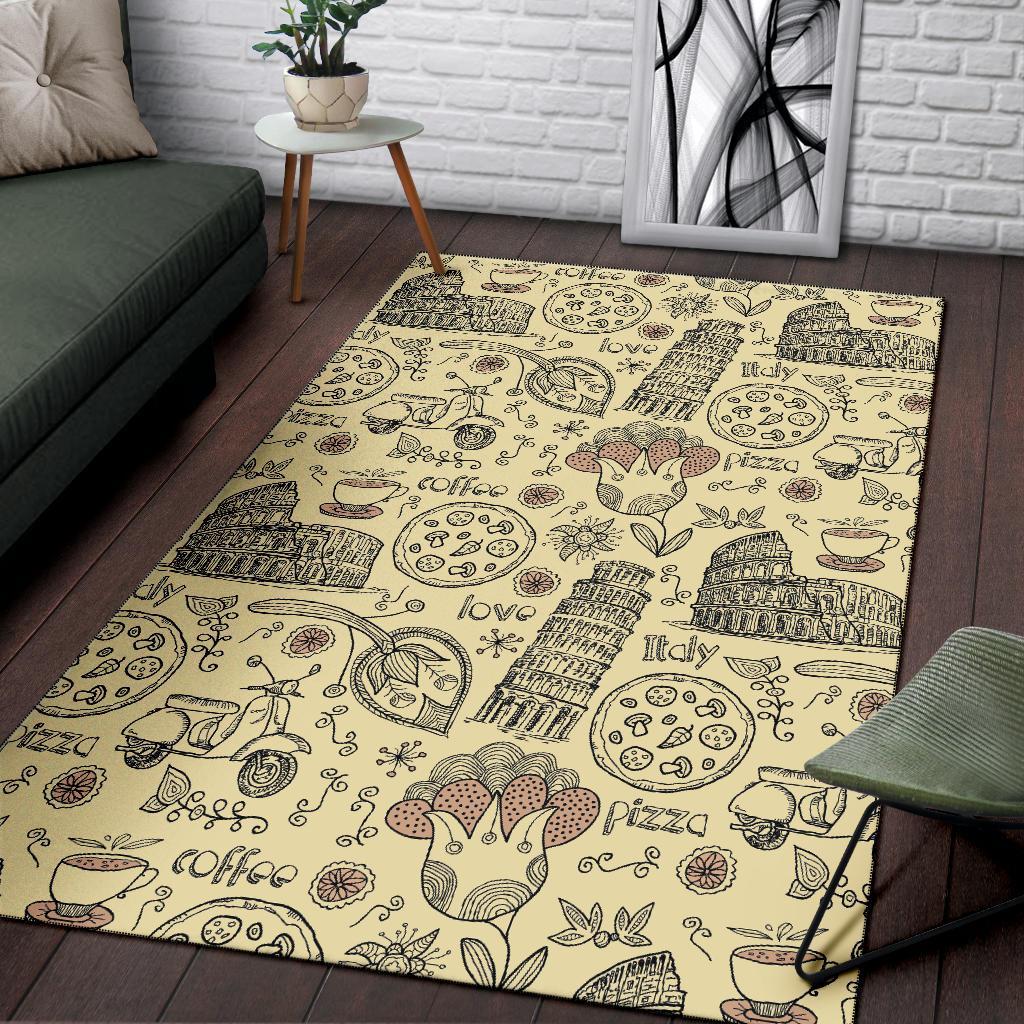 Rome Pattern Print Floor Mat-grizzshop