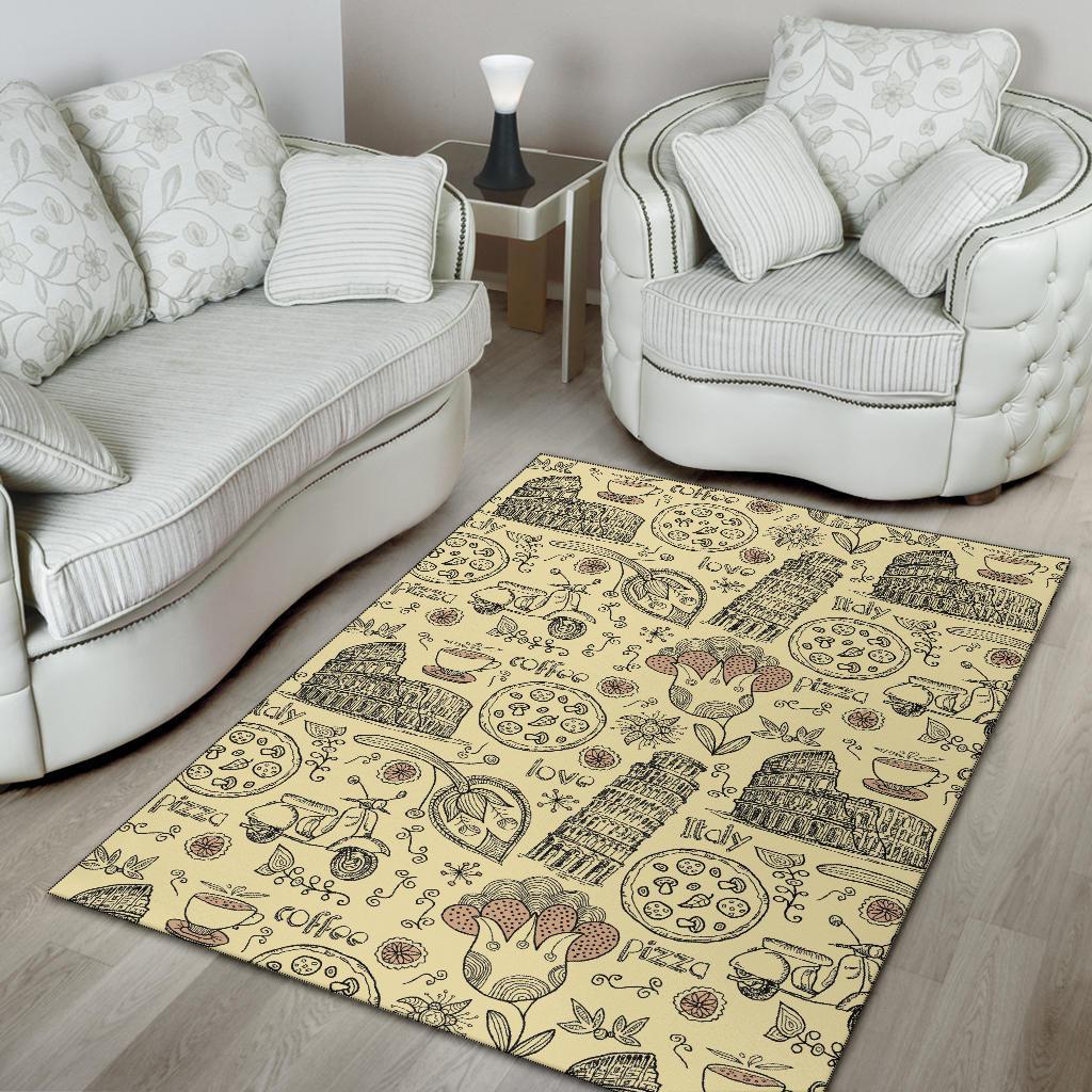 Rome Pattern Print Floor Mat-grizzshop