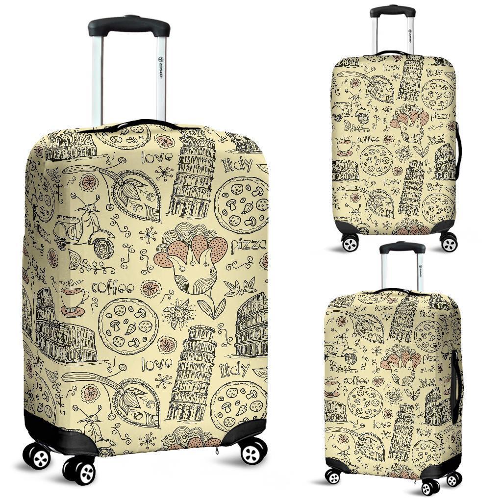 Rome Pattern Print Luggage Cover Protector-grizzshop