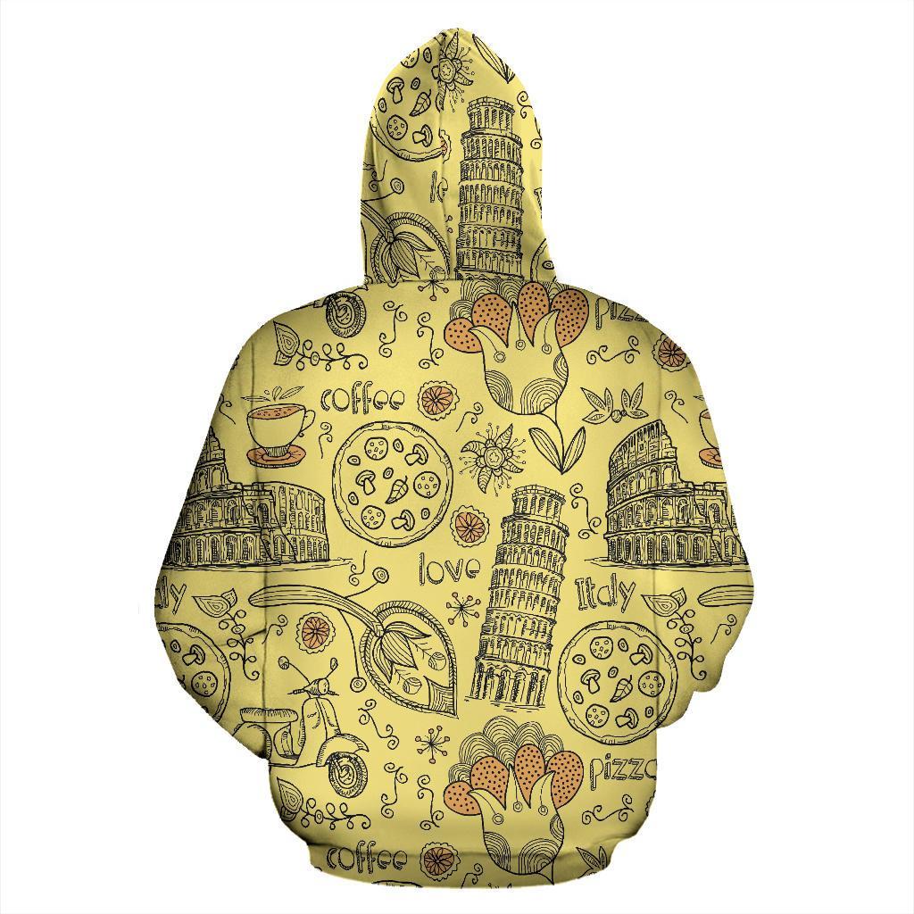 Rome Pattern Print Men Women Pullover Hoodie-grizzshop