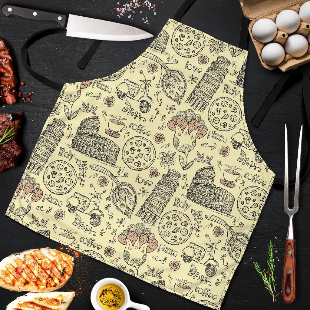 Rome Pattern Print Men's Apron-grizzshop