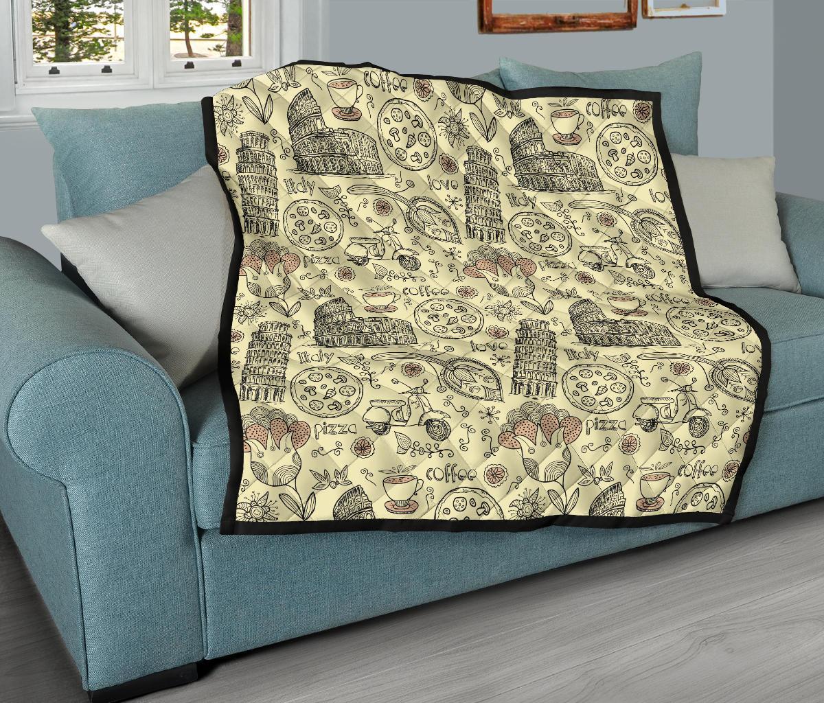 Rome Pattern Print Quilt-grizzshop