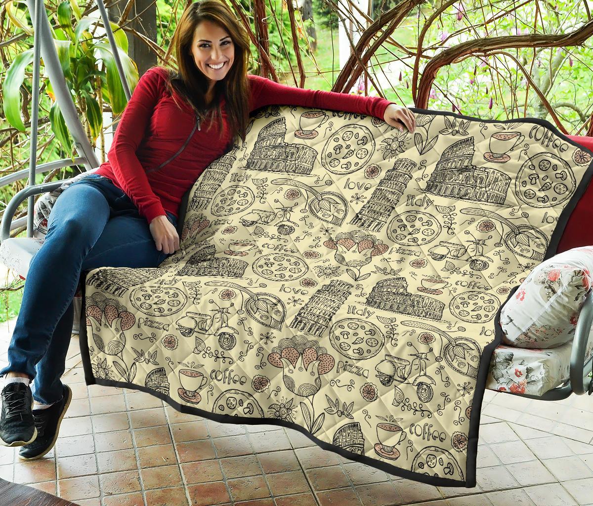 Rome Pattern Print Quilt-grizzshop