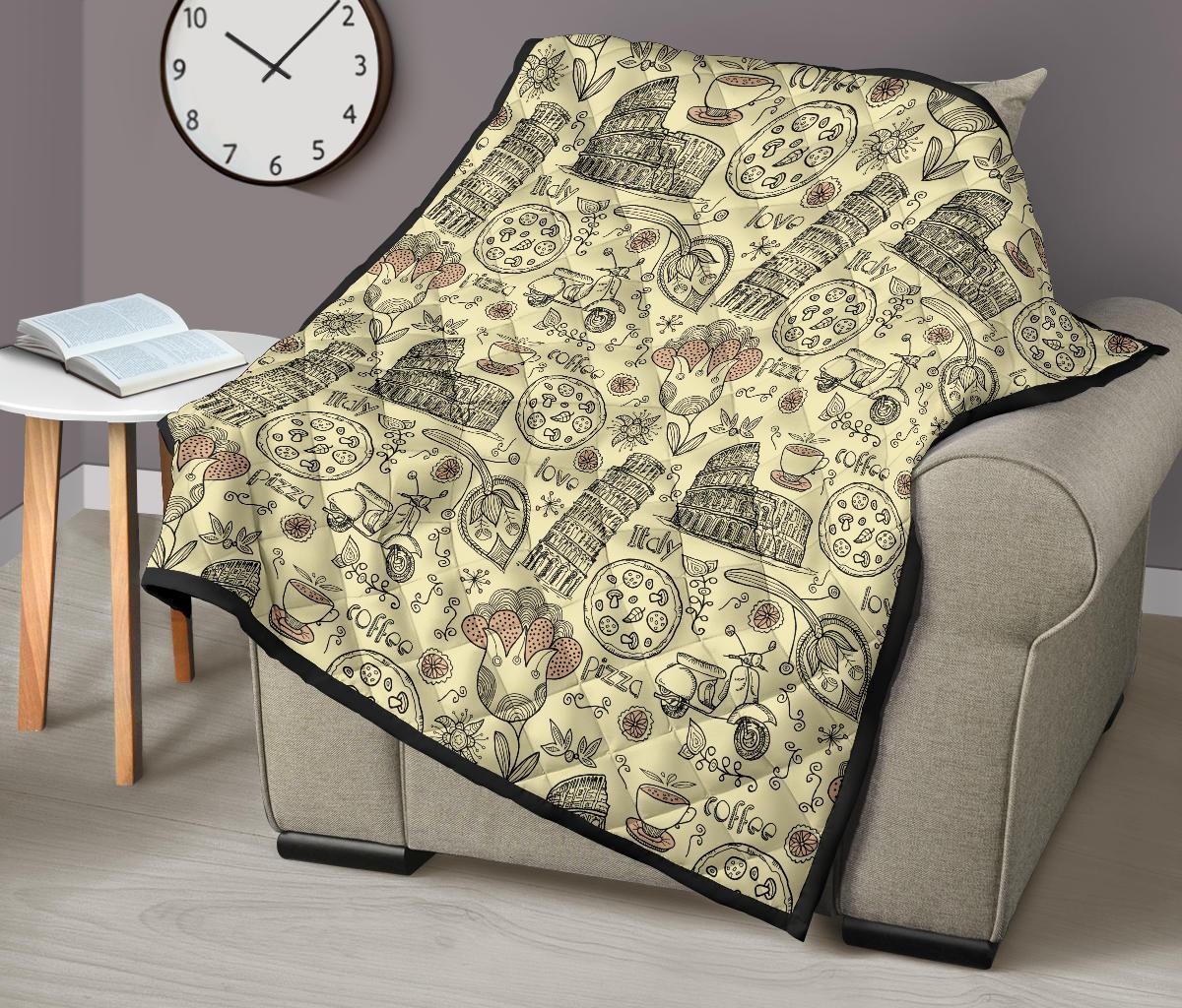 Rome Pattern Print Quilt-grizzshop