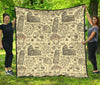 Rome Pattern Print Quilt-grizzshop