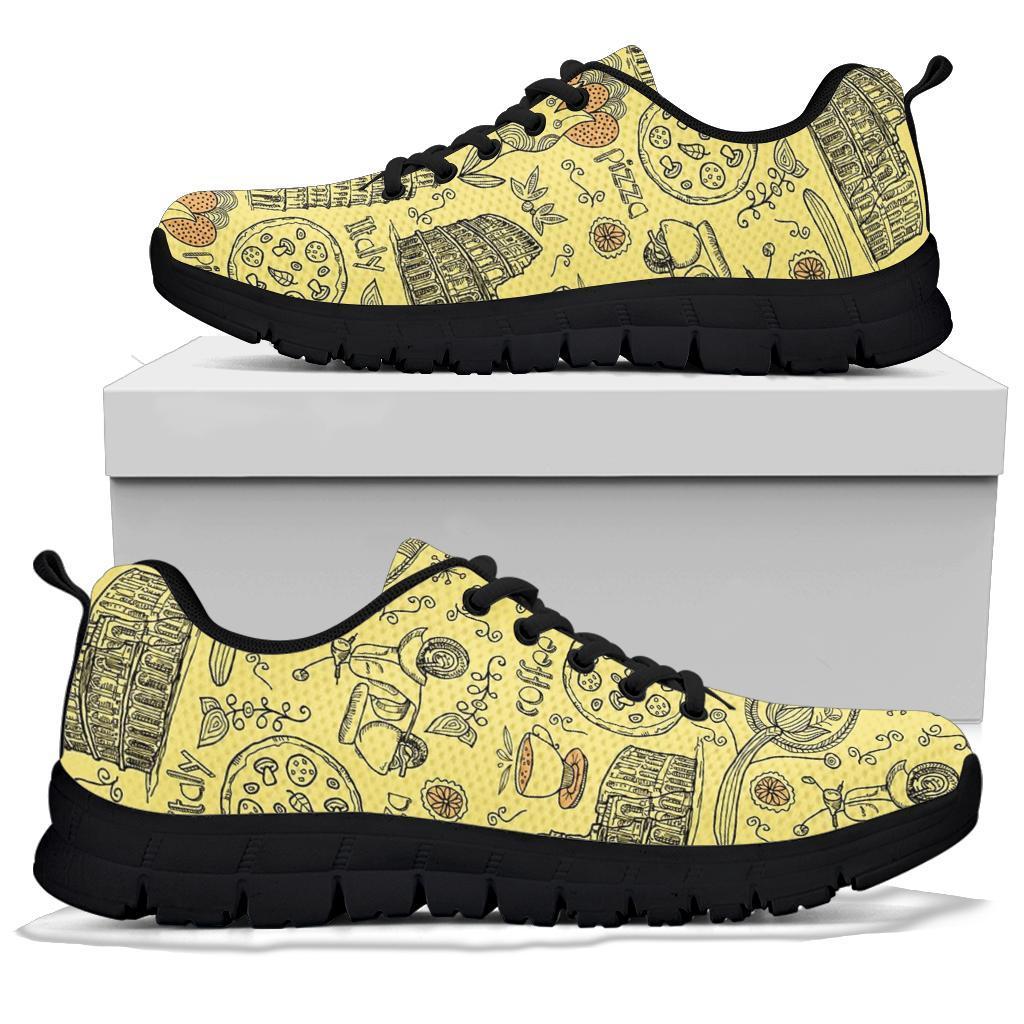 Rome Pattern Print Sneaker Shoes For Men Women-grizzshop